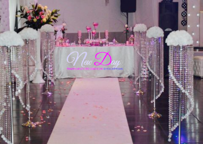 New Day Evenements-traiteur halal Marseille-décoration salle de mariage-idee deco mariage originale-idee mariage-location chapiteau-location chevalet mariage